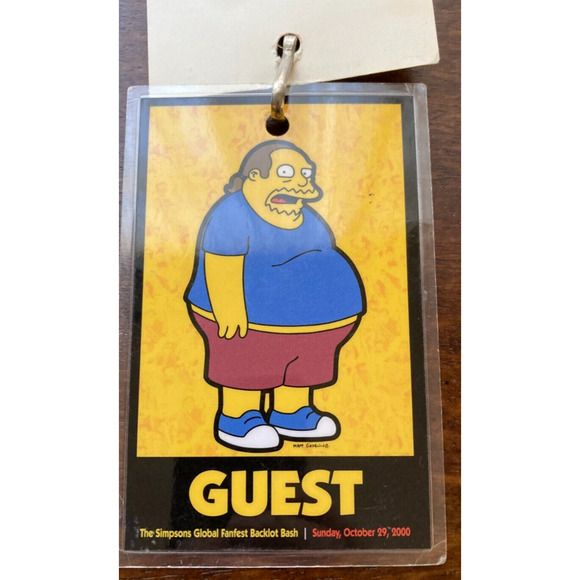 RARE Vintage "The Simpsons" Global Fanfest Backlot Bash Pass, 2000, Collector. - Picture 2 of 4